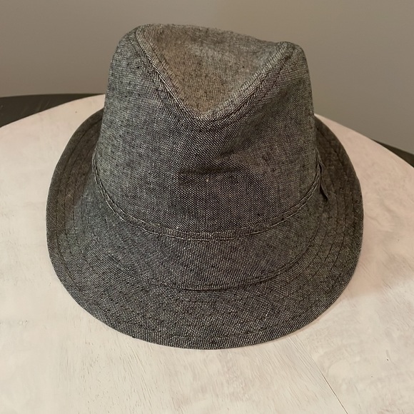 Linen and viscose gray hat - Picture 3 of 7